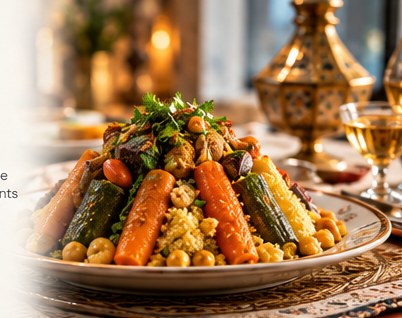 Couscous marocain dressé avec soin