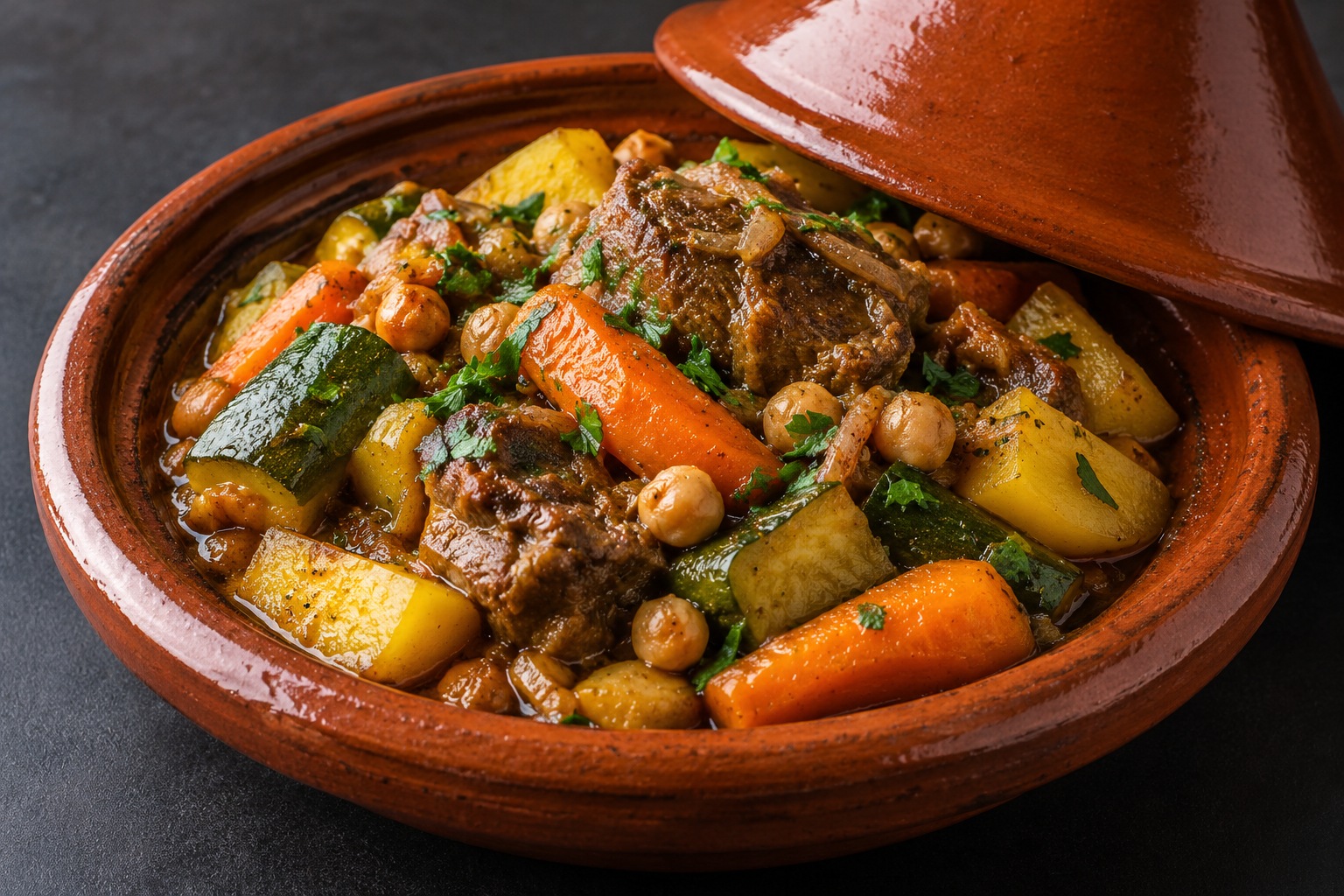Plat marocain préparé avec soin
